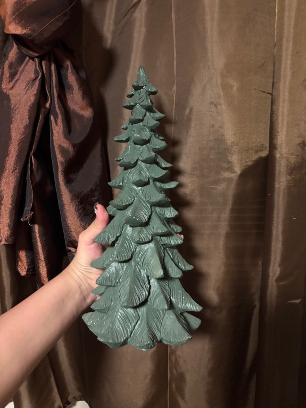 Othr Green Sculpted Tabletop Holiday Tree Accent